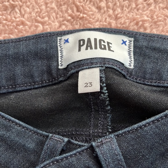 paige dark wash skinny denim - Picture 2 of 3